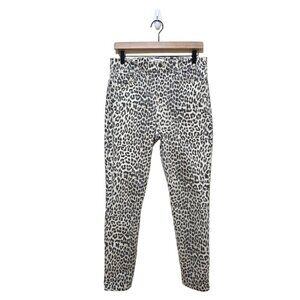 Pistola Aline High Rise Ankle Skinny Cheetah Print Jeans Sz 29